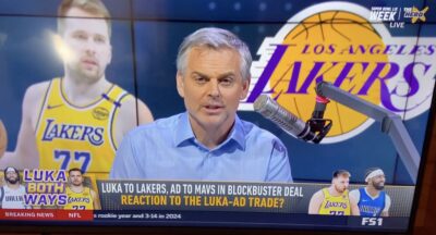 Colin Cowherd on the set of his show on FS1.